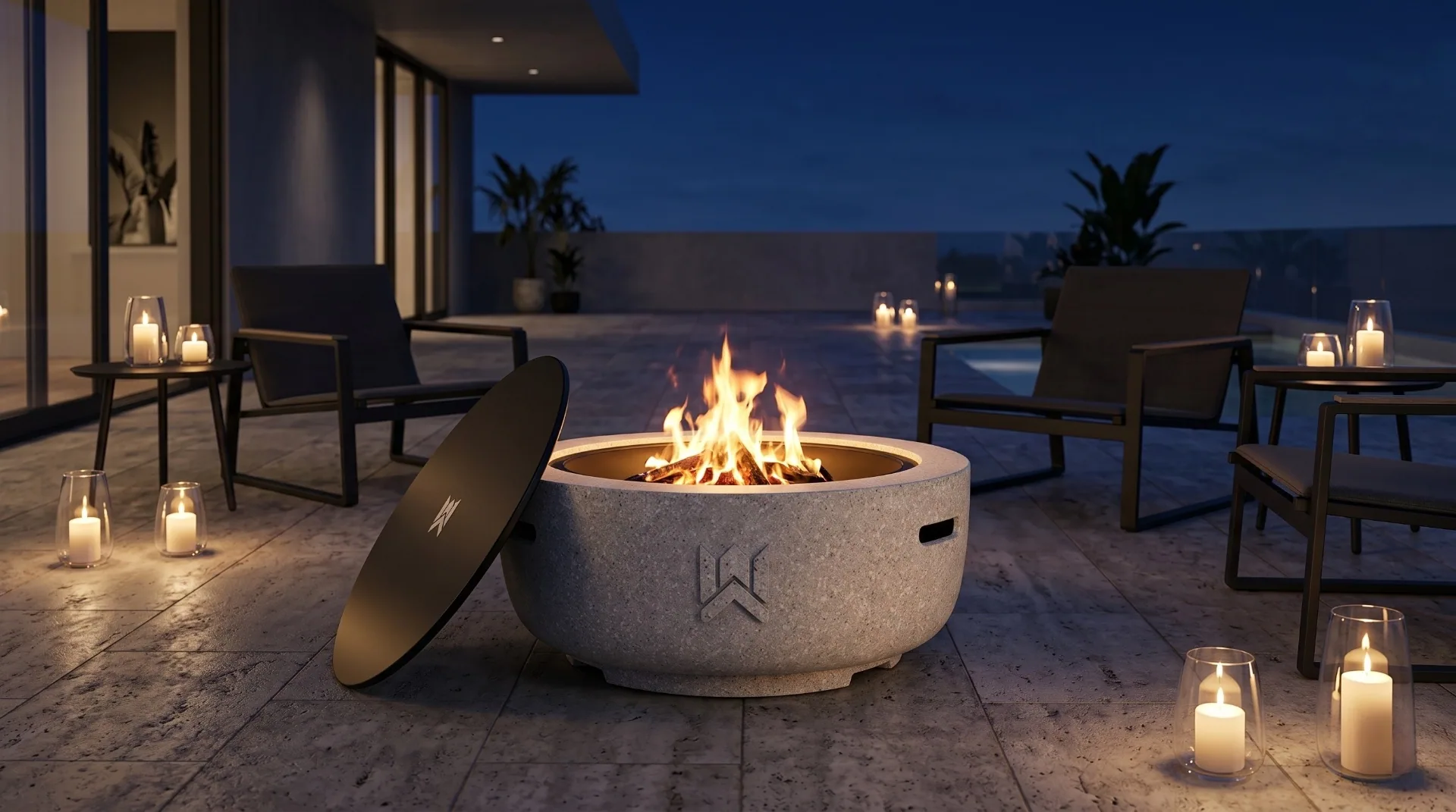 Brasero L'Art du Feu au crépuscule